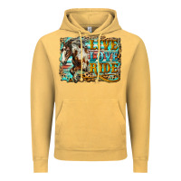 Vintage Mustard live love ride horse Vintage Hoodie - LillyAllenDesigns