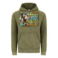 Vintage Olive live love ride horse Vintage Hoodie - LillyAllenDesigns
