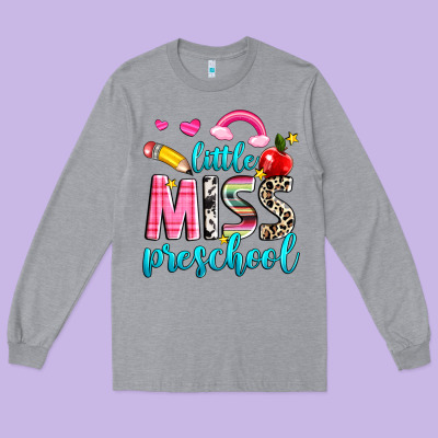 Little Miss Preschool Long Sleeve Tee Designed By Nancycooperartshop