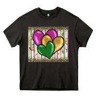 Asphalt mardi gras heart Heavy Core Tee - BarkalooDesign