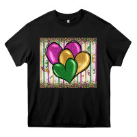 Black mardi gras heart Heavy Core Tee - BarkalooDesign