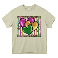 Mossy mardi gras heart Heavy Core Tee - BarkalooDesign