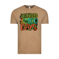 Vintage Coffee i survived 100 days Vintage Tee - MaliasSmallBusiness