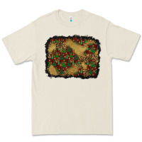 Christmas Trees And Leopard Background Premium Tee | Teevron