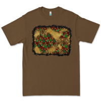 Cacao christmas trees and leopard background Premium Tee - BundleAndBundleShop