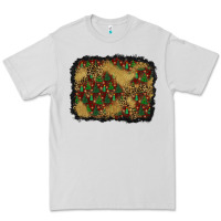 Dove Grey christmas trees and leopard background Premium Tee - BundleAndBundleShop