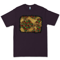 Plum christmas trees and leopard background Premium Tee - BundleAndBundleShop