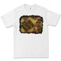 White christmas trees and leopard background Premium Tee - BundleAndBundleShop