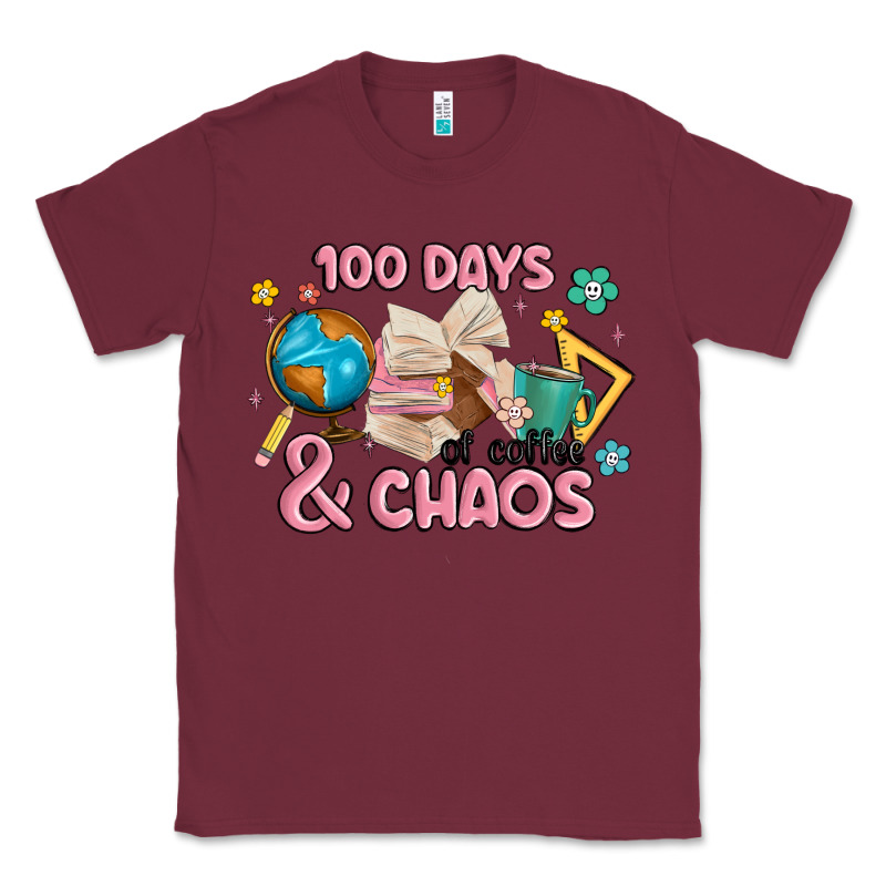 100 Days Of Coffe And Chaos Classic Tee by MaliasSmallBusiness | Teevron