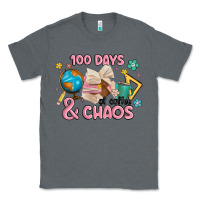 Charcoal Heather 100 days of coffe and chaos Classic Tee - MaliasSmallBusiness