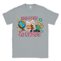 Heather Grey 100 days of coffe and chaos Classic Tee - MaliasSmallBusiness