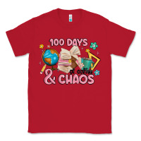 Red 100 days of coffe and chaos Classic Tee - MaliasSmallBusiness