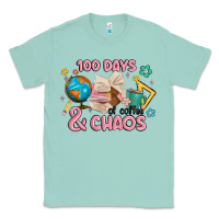 Seafoam 100 days of coffe and chaos Classic Tee - MaliasSmallBusiness