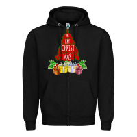 Black Red Merry Christmas 2020 Zipper Hoodie - Bettercallsaul