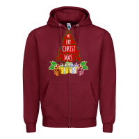 Burgundy Red Merry Christmas 2020 Zipper Hoodie - Bettercallsaul