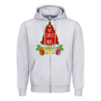 Heather Grey Red Merry Christmas 2020 Zipper Hoodie - Bettercallsaul