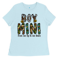 Baby Blue boy mini from son up to son down Ladies Tee - CowhideDigitalArt