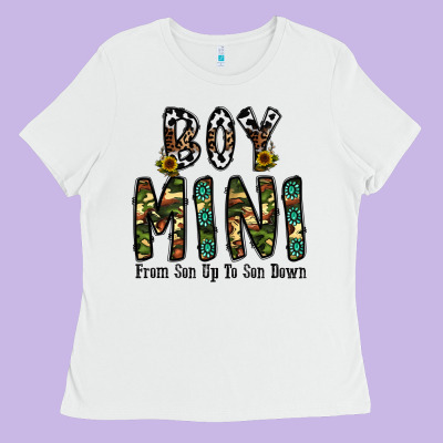 Boy Mini From Son Up To Son Down Ladies Tee Designed By Cowhidedigitalart