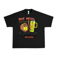 Black hot mess always stressed softball mama stanley cup Urban Heavy Tee - MaliasSmallBusiness