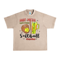 French Oak hot mess always stressed softball mama stanley cup Urban Heavy Tee - MaliasSmallBusiness