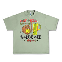 Oil Green hot mess always stressed softball mama stanley cup Urban Heavy Tee - MaliasSmallBusiness