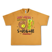Peanut Butter hot mess always stressed softball mama stanley cup Urban Heavy Tee - MaliasSmallBusiness