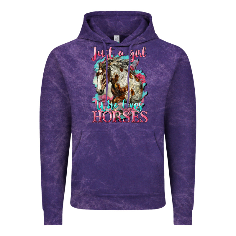 Just A Girl Who Loves Horses Mustang Vintage Hoodie by LillyAllenDesigns | Teevron