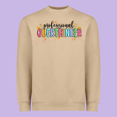 Professional Overthinker Heavyweight Sweatshirt Designed By Maliassmallbusiness