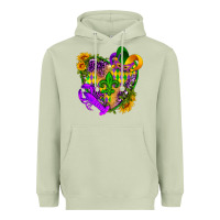 Matcha Mardi Gras heart Heavyweight Hoodie - HowdyJamesFarm