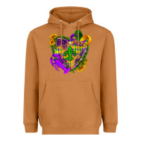 Meerkat Mardi Gras heart Heavyweight Hoodie - HowdyJamesFarm