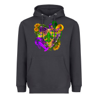 Smoke Mardi Gras heart Heavyweight Hoodie - HowdyJamesFarm
