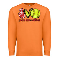 Carrot Peace love Softball Premium Sweatshirt - HowdyJamesFarm