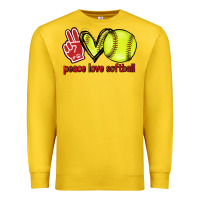 Lemon Peace love Softball Premium Sweatshirt - HowdyJamesFarm
