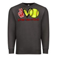 Smoke Peace love Softball Premium Sweatshirt - HowdyJamesFarm