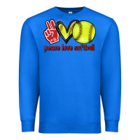 True Royal Peace love Softball Premium Sweatshirt - HowdyJamesFarm