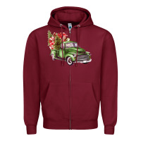 Burgundy green truck Zipper Hoodie - Bettercallsaul