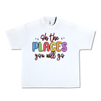 White oh the places you will go Urban Heavy Tee - MaliasSmallBusiness