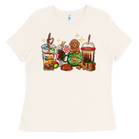 Bone Christmas coffee cups with Poodle Ladies Tee - RanaPortraitStore