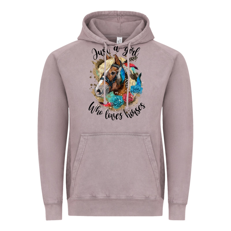 Just A Girl Who Loves Horses Haflinger Vintage Hoodie by LillyAllenDesigns | Teevron