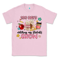 Bubblegum Pink 100 days of watching my students grow Classic Tee - MaliasSmallBusiness