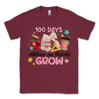 Burgundy 100 days of watching my students grow Classic Tee - MaliasSmallBusiness