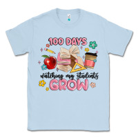 Dusty Blue 100 days of watching my students grow Classic Tee - MaliasSmallBusiness