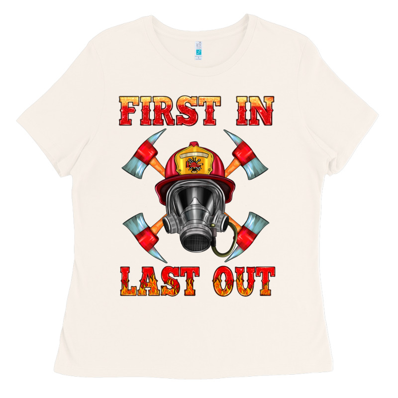 Firefighter Face Mask With Axes Ladies Tee by HRA Design Shop | Teevron