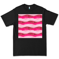 Black valentines day glitter and leopard seamless pattern Premium Tee - BundleAndBundleShop