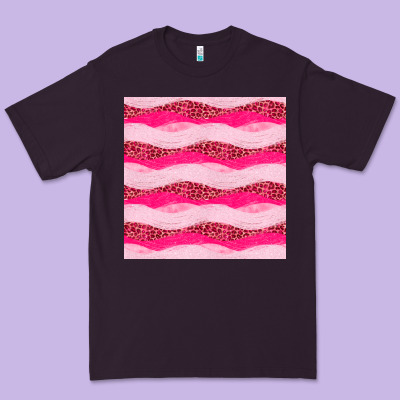 Valentines Day Glitter And Leopard Seamless Pattern Premium Tee Designed By Bundleandbundleshop
