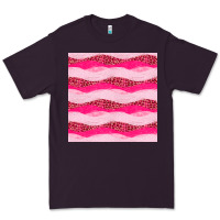 Plum valentines day glitter and leopard seamless pattern Premium Tee - BundleAndBundleShop