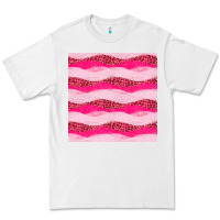 White valentines day glitter and leopard seamless pattern Premium Tee - BundleAndBundleShop