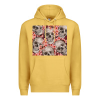 Antique Gold skulls and flowers Premium Hoodie - TumblerDesignByShophia