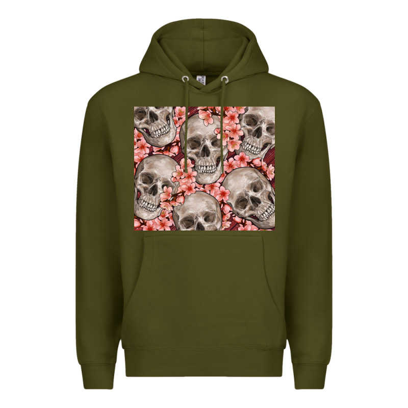 Skulls And Flowers Premium Hoodie by TumblerDesignByShophia | Teevron