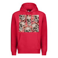 Cardinal skulls and flowers Premium Hoodie - TumblerDesignByShophia